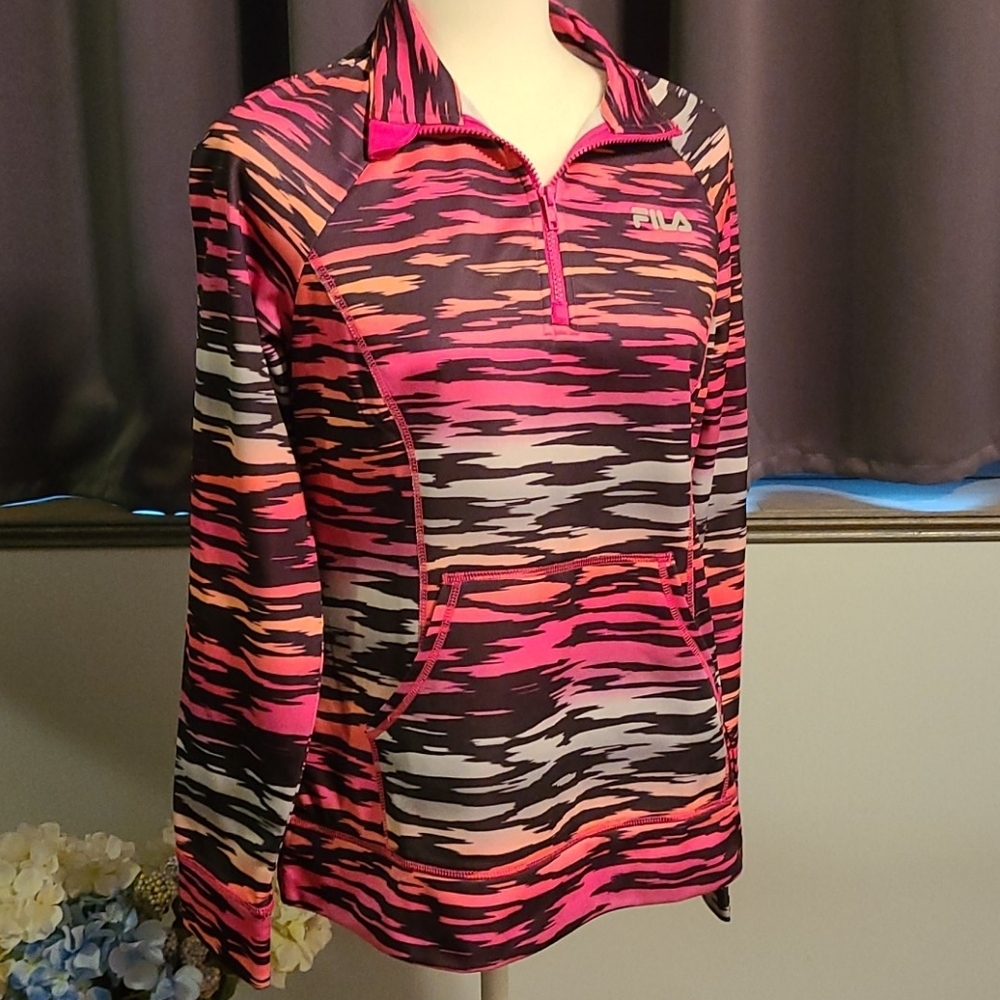 Fila Athletic 1/4 Zip Pullover Top - Ladies Medium